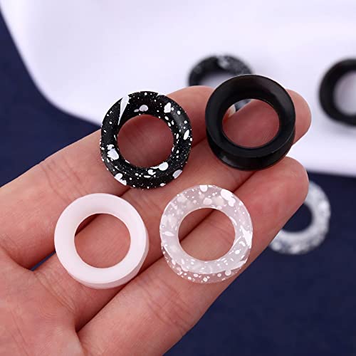 Oufer 8Pcs Silicone Ear Gauges Flexible Ear Tunnels Plugs Stretchers Expander Double Flared Flesh Ear Piercing Jewelry For Women Men #TOP3