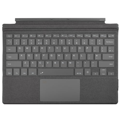 Rii Bluetooth Surface Keyboard with Touchpad Compatible with Surface Pro 7 Plus/7/6/5/4/3 7 Color Backlit Type Cover UK Layout