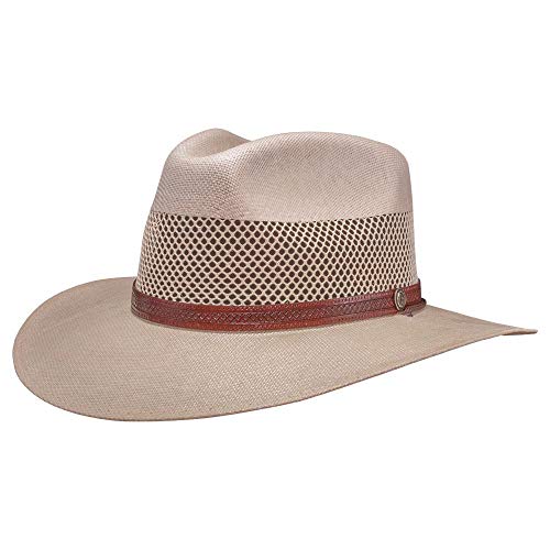 American Hat Makers Florence Fedora Straw Hat Cream