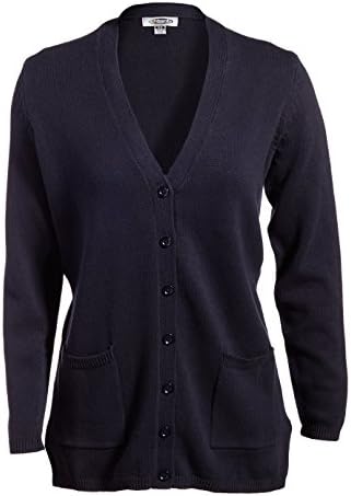 Edwards Ladies' V-Neck Long Cardigan Sweater X-Large Navy