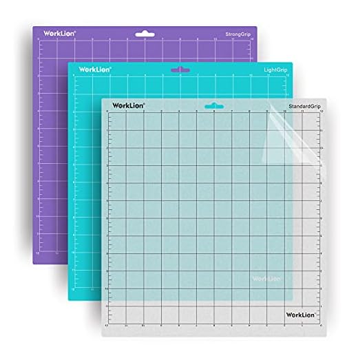 WORKLION Schneidematte 12x12 für Silhouette Cameo: (3 Matten - StandardGrip, LightGrip, StrongGrip) Vielfalt selbstklebend langlebig rutschfest Craft matten für Silhouette Cameo 4/3/2/1