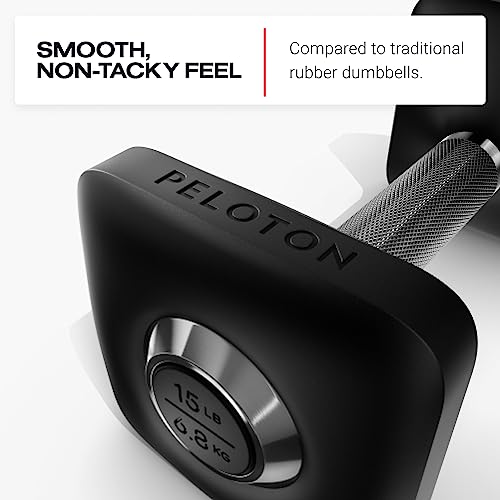 Peloton Dumbbells | Ergonomically Designed Pair of Cast Iron Weights With Urethane Coating and Nonslip Grip, Available in Set of Two - 20 pounds,black by Peloton - Image 4