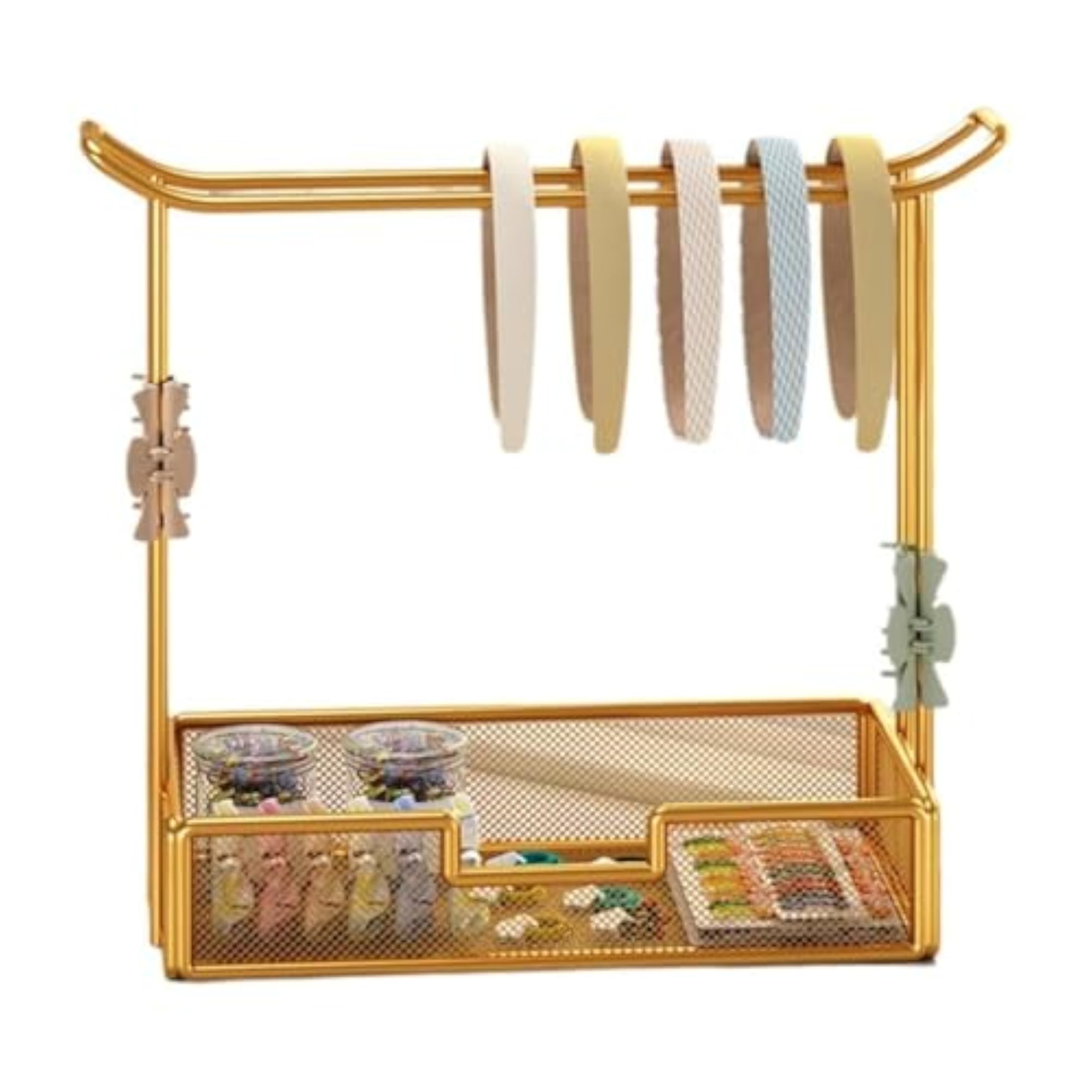 Hair Accessories Organizer, Gold Classic Design