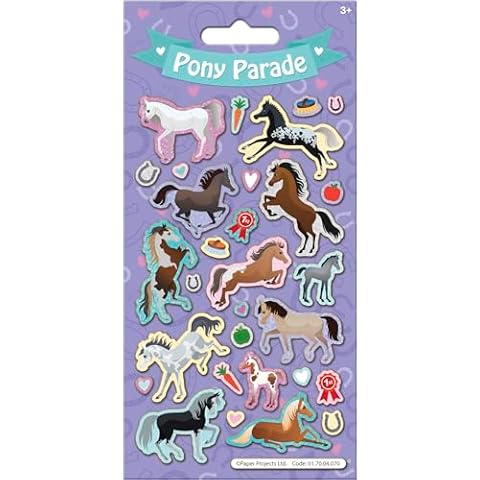 Pony Parade Sparkly Reusable Craft Stickers for Everyone Cover