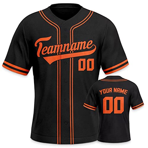 Black Custom Baseball Jersey Personalized Gifts With Patch Team Name Number Stitch And 3D Print Tech Men Women Kid Toddler #TOP11