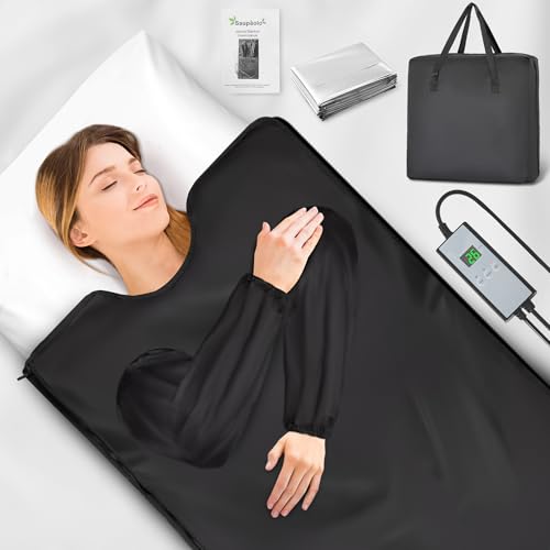 Infrared Sauna Blanket-Far Infrared Saun, Portable Infrared Sauna for Home, 176℉ Max, 30-90...