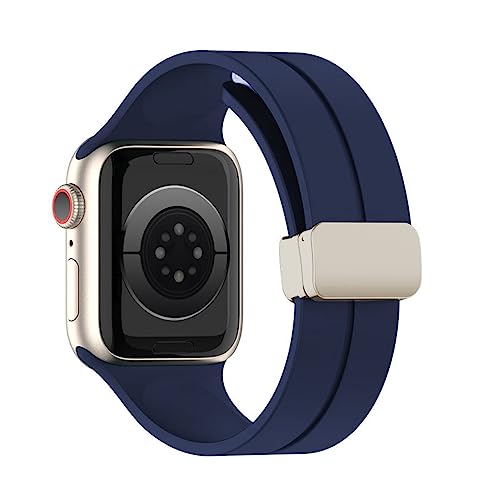 MUENShop 2 Pack Silicone Strap Compatible with Apple Watch 40mm 41mm 38mm Magnetic Clasp Sport Straps Men Women Replacement Band for iWatch Series 9 8 7 6 5 4 3 2 1 & SE - Image 3