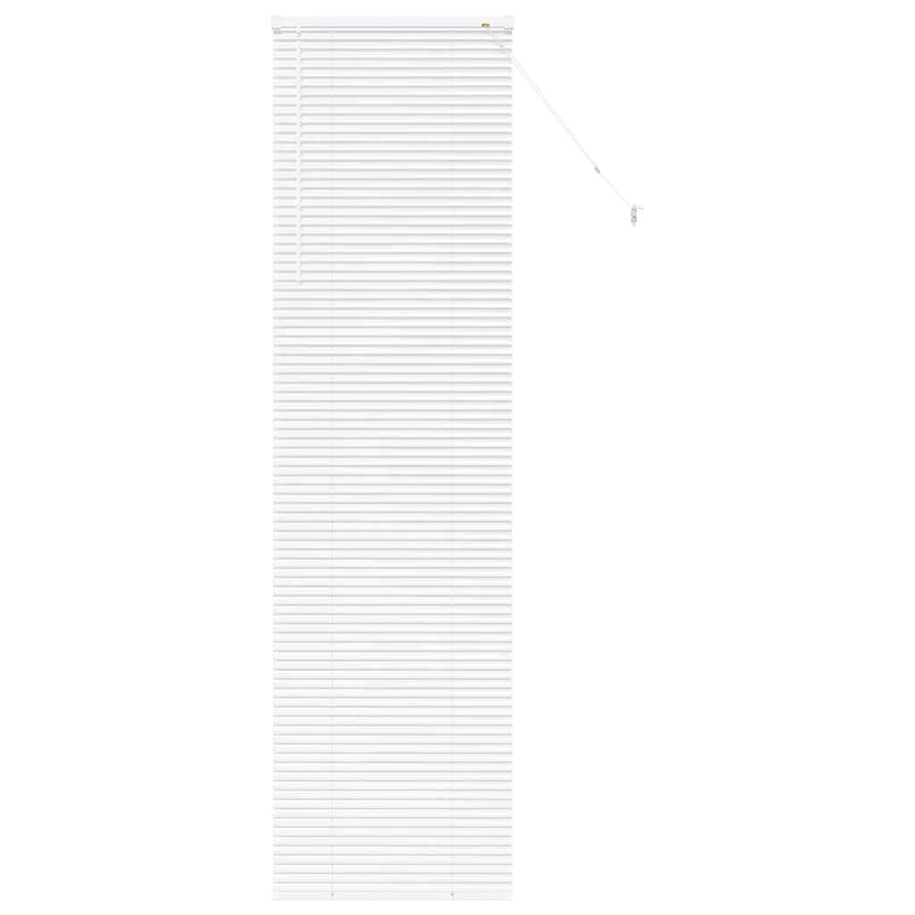 vidaXL Venetian Blinds Height Adjustable White 220 x 65 cm Aluminium, Modern Rectangular Aluminum Blinds, Adjustable Indoor Window Treatments, Light Control Privacy for Home Decor, Office
