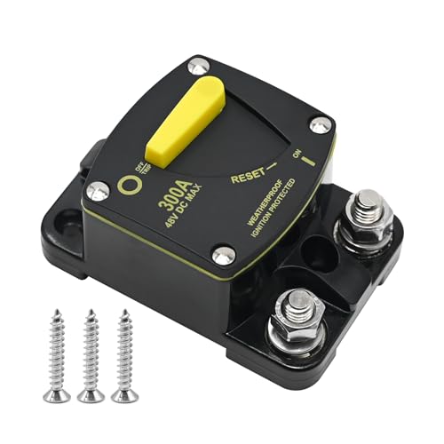 Aynaxcol 300A Amp Circuit Breaker DC 12-48V with Manual Rese