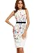 Floerns Women's Floral Print Sleeveless Split Cocktail Party Bodycon Dress Multicolor M