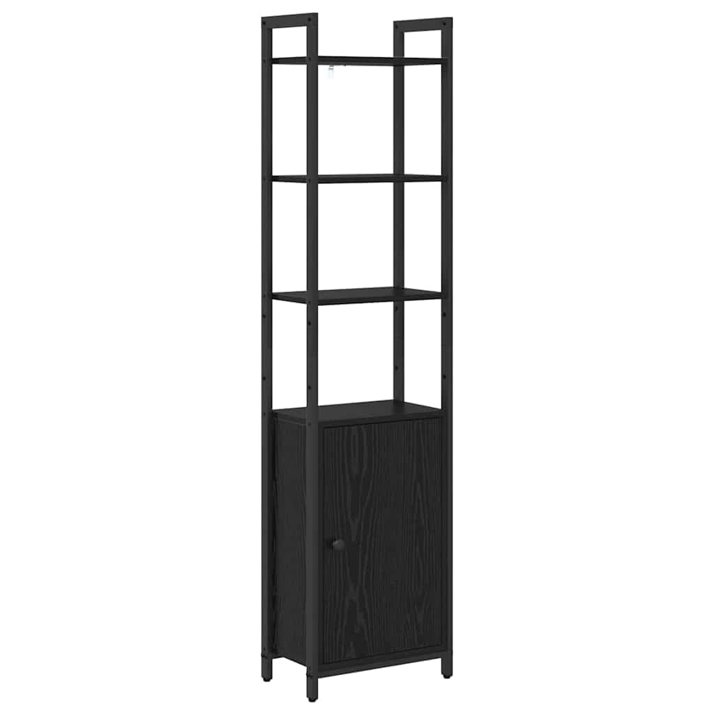 Estantería librería negra de madera para evitar el desorden en el salón