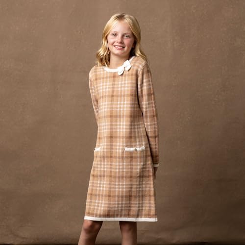 Image of Hope & Henry Girls' Milano Tipped Sweater Dress