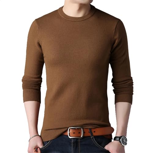 Slim Fit Knit Pullover for Men Wool Sweater V Neck Lightweight Long Sleeves Soft Jumper Top2