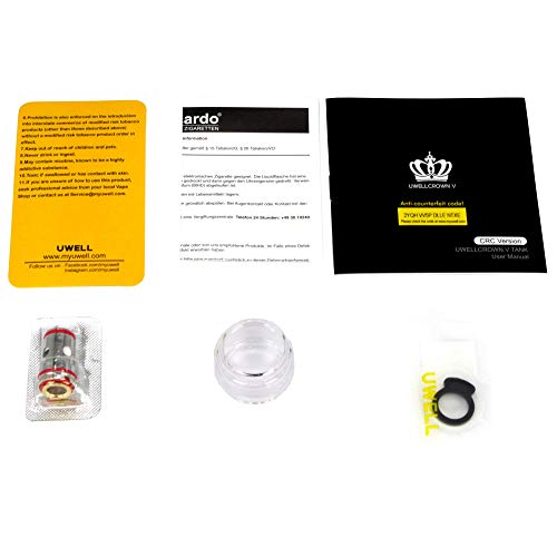 Uwell Crown 5 Tank Clearomizer 5 ml, Durchmesser 24 mm, Verdampfer für e-Zigarette, schwarz – Bild 3