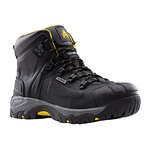 Unisex AS803 Waterproof Wide Fit Safety Boot Black Size UK 12 EU 47