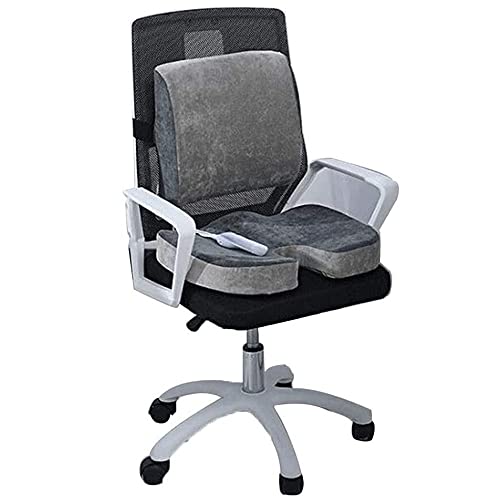 BDXZJ Cojín Asiento Calefactable Asiento Universal, Cojín para Silla de Oficina con Calefacción, 4 Termostatos de Temperatura Controlada, Cojín In Memory Foam para Uso Doméstico, 220V Grey