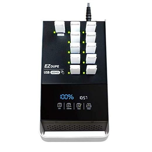EZ DUPE SOHO Touch USB Duplicator 1 to 10 USB Flash Drive Duplicator Copier Eraser with Touch Screen
