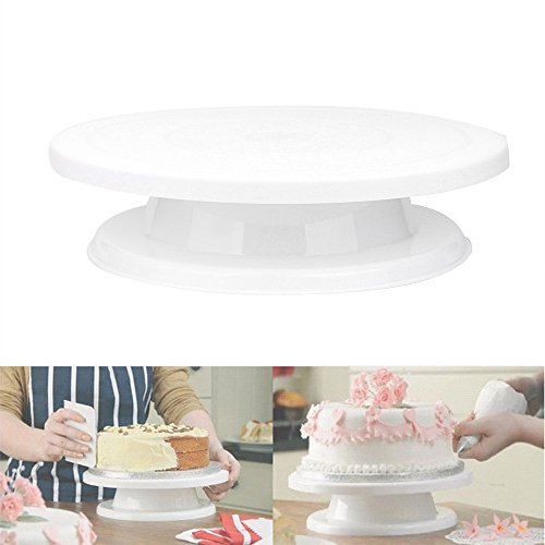 Tortenplatte drehbar, Standfuß, Kuchenplatte zum Dekorieren, Torten...