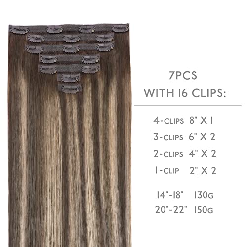 Image of WENNALIFE Invisible Edge Seamless Clip in Hair Extensions Real Human Hair