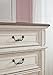 Signature Design By Ashley Realyn French Country Youth 6 Drawer Dresser, Chipped White & Brown