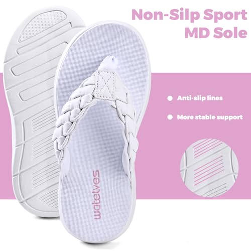 Image of WateLves Girls Flip Flops Non-Slip Casual Thong Sandals Summer Sandal Shoes for Beach Swim Pool (Little Kid /Big Kid)