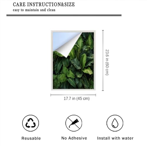 Vinilo Decorativo para Ventanas Hoja Tropical Verde 17.7x23.6 pulg miniatura 2