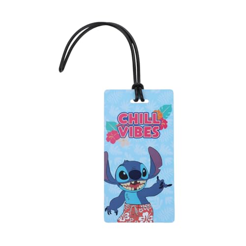 Image of Lilo & Stitch kids Travel Set with Neck Pillow, Eye Mask, and Luggage Tag - Comfort and Style for Young Travelers!