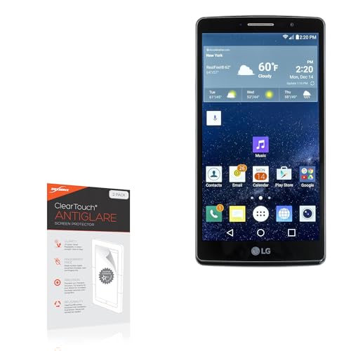 BoxWave Screen Protector Compatible with LG G Vista 2 - ClearTouch Anti-Glare (2-Pack), Anti-Fingerprint Matte Film Skin