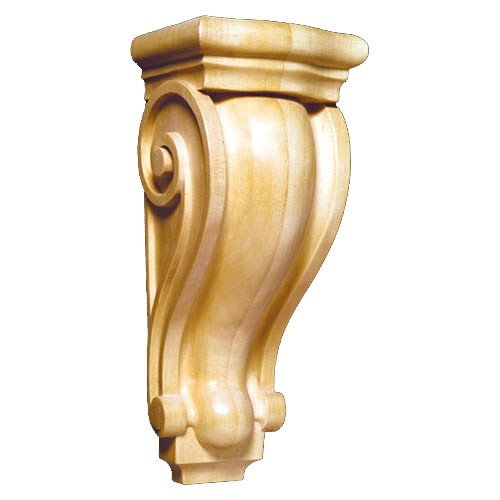 Brown Wood Inc. 01901004CH1 Full Large Traditional Hard Carved Corbel