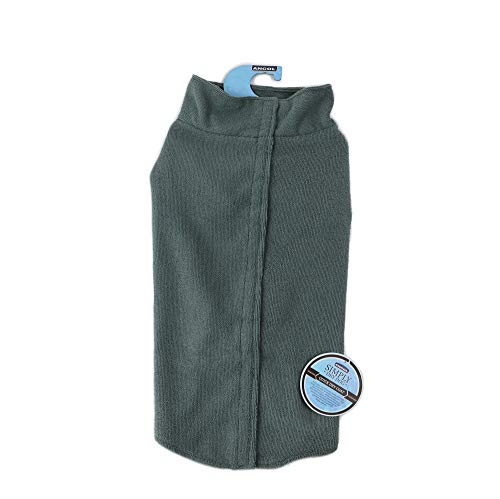 Ancol Simply Dry Deep Drying Dog Coat Grey Microfibre Fabric for Warmth and Dryness, Fastens with Hook and Loop Tab - Image 4