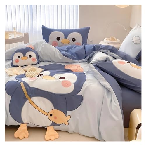 Cama para niños antiirritaciones de algodón con dibujos de pingüino y conejo 2