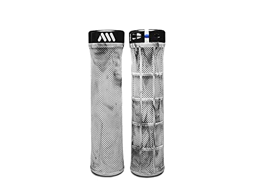 All Mountain Style AMS Manopole Berm - Comode manopole lock-on di forma conica, Bianco Camo