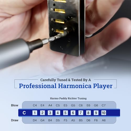 Harmo Polar Diatonic Harmonica Key of C, Paddy Richter Tuning - Specialized for Irish, Bluegrass, Celtic, and Folk Music, Mouth Organ With Case, Harmonica for Kids, Adults, Beginners & Professionals by Harmo - Image 4