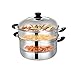 430 parowiec ze stali nierdzewnej/garnek do zupy 2-warstwowy dom z parownicą 26 cm zagęszczony odpowiedni do kuchenki gazowej/kuchenki indukcyjnej odpowiedni dla 3-5 osób