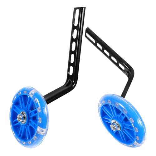 Ruedas de Entrenamiento para Bicicletas, 1 Par de Estabilizadores Ajustables Azules para Equilibrio y Aprendizaje