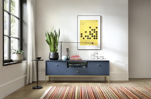 Mueble de TV azul marino de 154 cm para un salón moderno y elegante 3