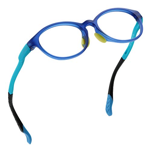 Image of LifeArt Kid Blue Light Blocking Glasses, Filter 85% of Harmful Blue Light, Anti Eyestrain and Blurry, Computer Glasses, Cut UV400 Anti Glare(Blue)