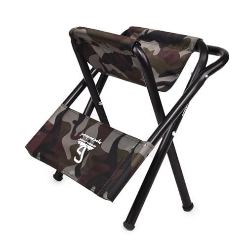 Image of GREENLANDS Folding Camping Chair | 100kg Capacity | Camouflage | Rust-Proof Steel | Lightweight 2.25kg | Outdoor Camp Chair | Camo