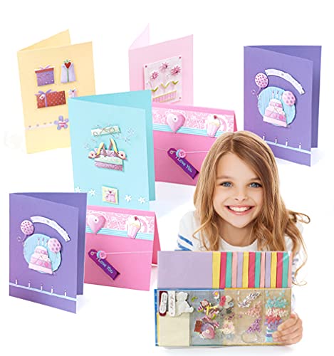 Amazing Card Making Kit for Adults & Kids - 15 Blank Cards Envelopes & Variety Decorations - Art & Craft Supplies for All Occasions