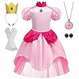 Geniales Design: versteckter Reißverschluss hinten, weiße Spitzenapplikationen, geschichtete Elemente, Spitzenstickerei auf der Brust, dünner Seidensaum,Rosa Prinzessin kostüm-Design lässt sie eher wie eine würdevolle und elegante Prinzessin aussehen.