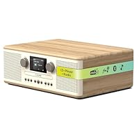 Pure Classic C-D6 Music System (CD Player, DAB+/FM, Bluetooth, AUX, USB, Alarm Sleep Timer) Cotton White/Oak
