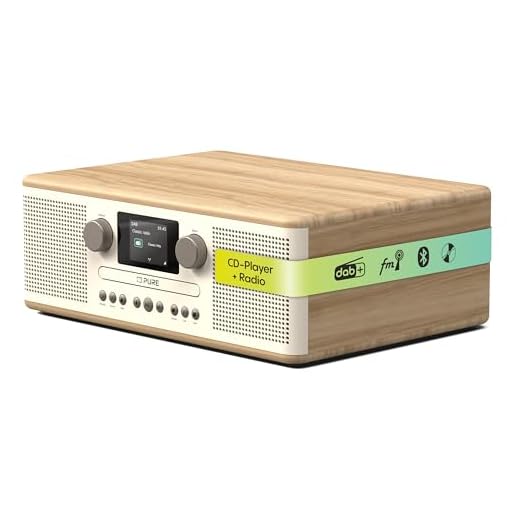 Pure Classic C-D6 Musiksystem (CD-Player, DAB+/FM, Bluetooth, AUX, USB, Wecker, Sleeptimer) Cotton White/Oak