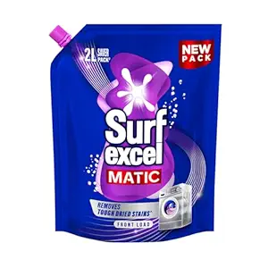 Surf Excel Matic Front Load Liquid Detergent 2 L Refill|| Specially designed to remove Tough Dried Stains, 1st time in Washing Machine