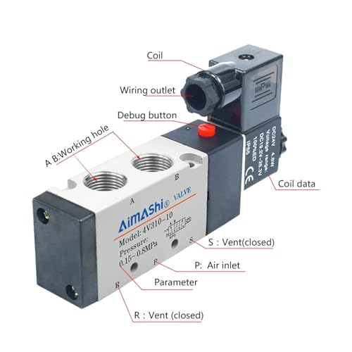 Vanne de contrôle d'air 3/8 pour régulation de vérin pneumatique