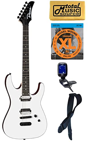 Dean Modern 24 Select Classic White Electric Guitar, Bundle #TOP5