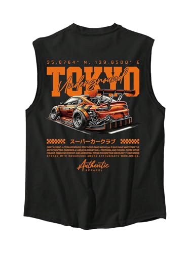 Image of RoseSeek Summer Retro Graphic Tank Top Hippop Streetwear Y2K Tees