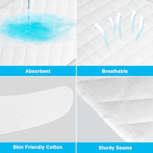 Washable Cotton Tummy Liners for Sweat Rash Plus Size Under Belly Sweat Liners Diamond Grid Cotton Pads Belly Band for Skin Rash–3PCS3