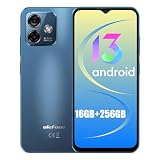 Ulefone Telefoni Android Android 13, 16 GB + 256 GB Note 16 Pro 4G senza SIM sbloccata, fotocamere da 50 MP+8 MP, frequenza di aggiornamento 6.52 HD+60 Hz, 4400 mAh Type-C, 2 anni di garanzia