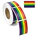 250 Rainbow Rectangle Flag Stickers for Gay Pride, Lesbian, Transgender, LGBTQ Awareness, Parades & Events