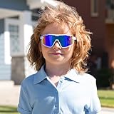 Aullwyr Kids Sunglasses Polarised - UV400 Youth Cycling Sun Glasses for Boys & Girls (Ages 6-15) Children Cycling Cricket Baseball Sports Shades - Image 4